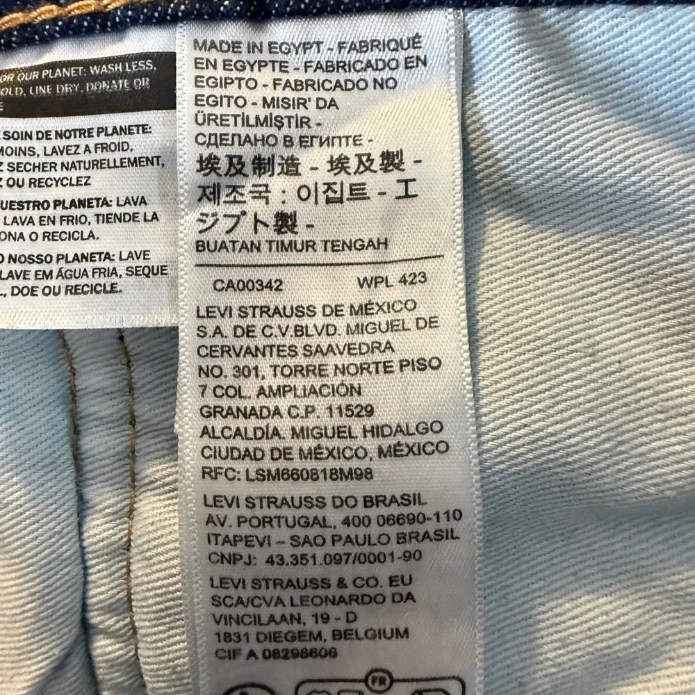 Levi's 511 Slim Fit Jeans 34x30 Dark Indigo Denim Stretch 04511-4534